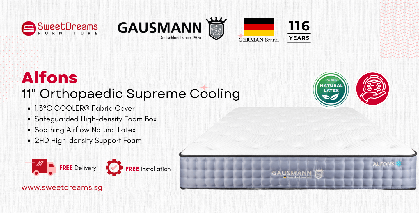 Gausmann’s Alfons 11” Orthopaedic Supreme Natural Latex Cooling Mattress